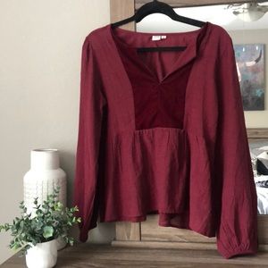 Peplum GAP Top, Velvet Design